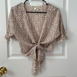 Floral Tie Crop Top